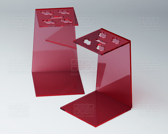 Подставка для ножниц 90х135х90 мм K_29 - фото 2, цвет - Красный, материал - Прозрачный акрил