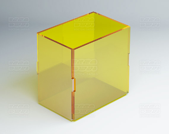 Подставка под карандаши 100х100х65 мм К_19 - фото 3, цвет - Желтый, материал - Прозрачный акрил