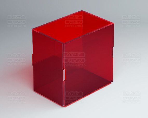 Подставка под карандаши 100х100х65 мм К_19 - фото 3, цвет - Красный, материал - Прозрачный акрил