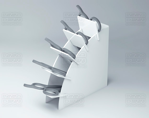 Подставка для ножниц 100х30х100 мм K_30 - фото 1, цвет - Молочный, материал - Глухой акрил