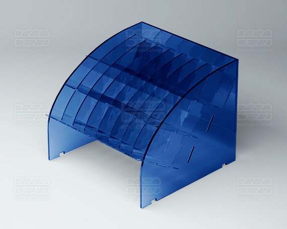 Подставка под карандаши 200х168х200 мм К_20 - фото 2, цвет - Синий, материал - Прозрачный акрил