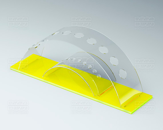 Подставка для кисточек 200х70х50 мм  К_21 - фото 2, цвет - Зеленый_ф, материал - Флуоресцентный акрил