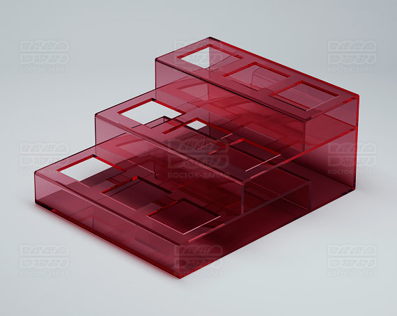Подставка 142х174х75 мм K_25 - фото 2, цвет - Красный, материал - Прозрачный акрил