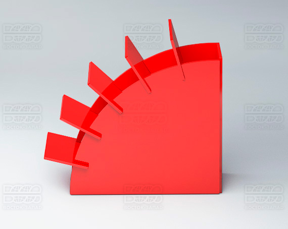Подставка для ножниц 100х30х100 мм K_30 - фото 3, цвет - Красный, материал - Глухой акрил