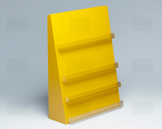 Дисплей настольный горка 380х500х120 мм K_33 - фото 2, цвет - Желтый, материал - Глухой акрил
