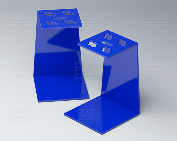Подставка для ножниц 90х135х90 мм K_29 - фото 2, цвет - Синий, материал - Глухой акрил