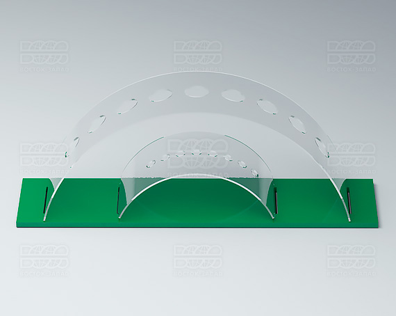 Подставка для кисточек 200х70х50 мм  К_21 - фото 1, цвет - Зеленый, материал - Глухой акрил