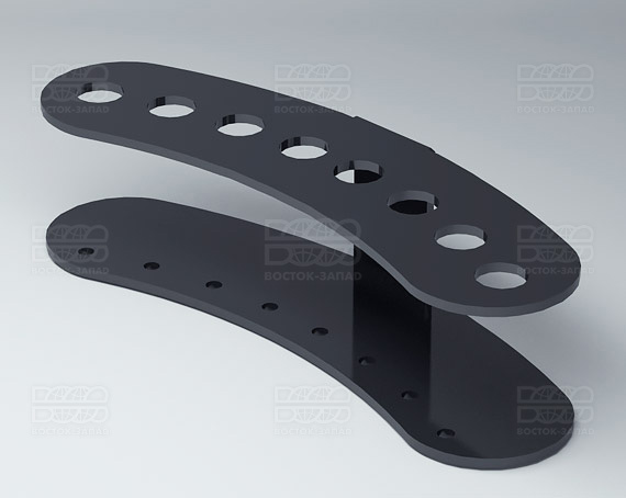 Подставка для ножниц и кисточек 200х50х65 мм К_23 - фото 2, цвет - Черный, материал - Глухой акрил