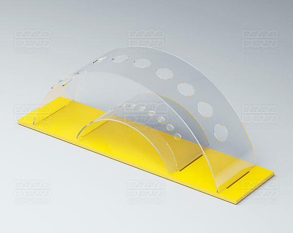 Подставка для кисточек 200х70х50 мм  К_21 - фото 2, цвет - Желтый, материал - Глухой акрил