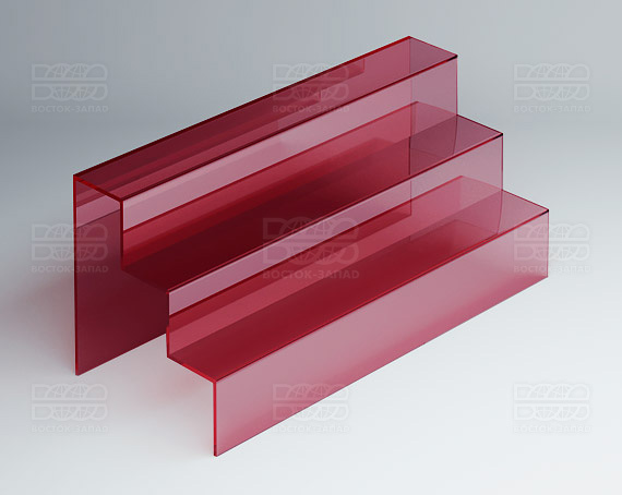 Горка универсальная 350х150х200 мм К_10_4 - фото 3, цвет - Красный, материал - Прозрачный акрил