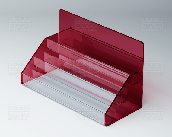 Подставка под лаки 252х150х119 мм К_15_1 - фото 2, цвет - Красный, материал - Прозрачный акрил