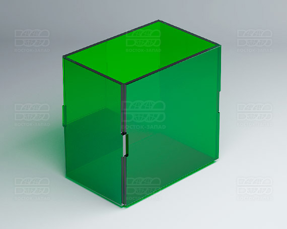 Подставка под карандаши 100х100х65 мм К_19 - фото 3, цвет - Зеленый, материал - Прозрачный акрил