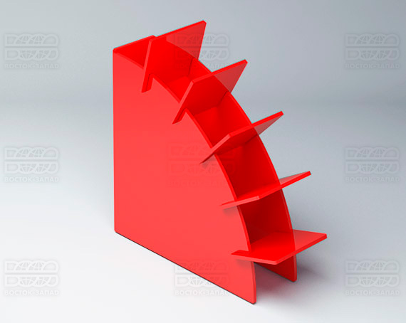 Подставка для ножниц 100х30х100 мм K_30 - фото 2, цвет - Красный, материал - Глухой акрил