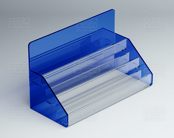 Подставка под лаки 252х150х119 мм К_15_1 - фото 3, цвет - Синий, материал - Прозрачный акрил