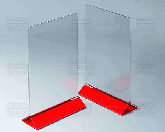 Тейбл-тент (под формат А4) K_31 - фото 2, цвет - Красный, материал - Глухой акрил