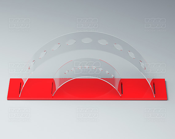 Подставка для кисточек 200х70х50 мм  К_21 - фото 1, цвет - Красный, материал - Глухой акрил