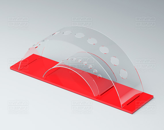 Подставка для кисточек 200х70х50 мм  К_21 - фото 2, цвет - Красный, материал - Глухой акрил