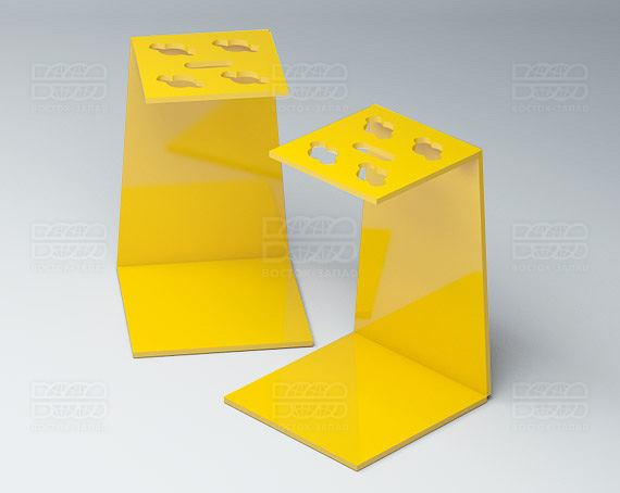 Подставка для ножниц 90х135х90 мм K_29 - фото 2, цвет - Желтый, материал - Глухой акрил