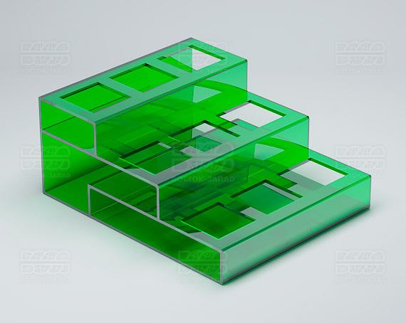 Подставка 142х174х75 мм K_25 - фото 3, цвет - Зеленый, материал - Прозрачный акрил