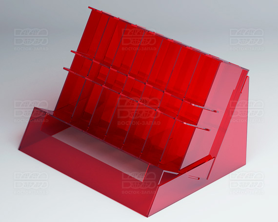 Стойка под лаки 207х158х143 мм К_16 - фото 3, цвет - Красный, материал - Прозрачный акрил